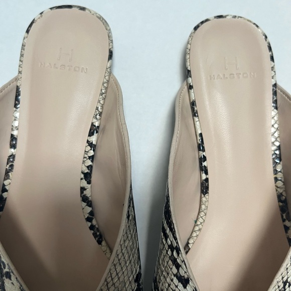 H by Halston Snakeskin Slip On Mules Size 7 - Picture 3 of 7
